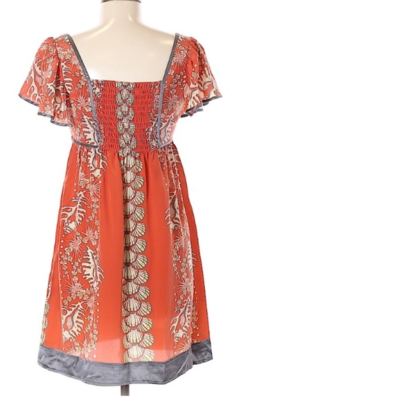 Nanette Lepore Silk sundress Shells Beachy cruise Orange - Picture 2 of 2